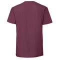 Burgundy - Side - Fruit Of The Loom Mens Iconic 195 Ringspun Premium Tshirt