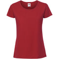 Burgundy - Pack Shot - Fruit Of The Loom Womens-Ladies Fit Ringspun Premium Tshirt