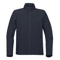 Navy- Carbon - Front - Stormtech Mens Orbiter Softshell