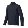 Navy- Carbon - Back - Stormtech Mens Orbiter Softshell