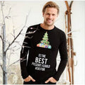 Black - Back - Christmas Shop Mens Customisable `...Is The Best` Long Sleeve Tshirt