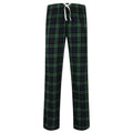 Navy-Green Check - Front - Skinnifit Mens Tartan Lounge Pants