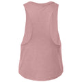 Orchid Heather - Back - Bella + Canvas Womens-Ladies Racerback Cropped Sleeveless Tank Top