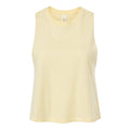 French Vanilla Heather - Front - Bella + Canvas Womens-Ladies Racerback Cropped Sleeveless Tank Top