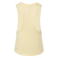 French Vanilla Heather - Back - Bella + Canvas Womens-Ladies Racerback Cropped Sleeveless Tank Top