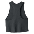 Dark Grey Heather - Back - Bella + Canvas Womens-Ladies Racerback Cropped Sleeveless Tank Top