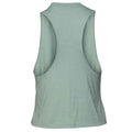 Dusty Blue Heather - Back - Bella + Canvas Womens-Ladies Racerback Cropped Sleeveless Tank Top