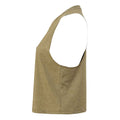 Heather Olive - Side - Bella + Canvas Womens-Ladies Racerback Cropped Sleeveless Tank Top