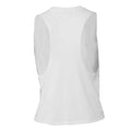 Solid White Blend - Back - Bella + Canvas Womens-Ladies Racerback Cropped Sleeveless Tank Top