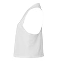 Solid White Blend - Side - Bella + Canvas Womens-Ladies Racerback Cropped Sleeveless Tank Top