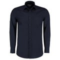 Dark Navy - Front - Kustom Kit Mens Long Sleeve Poplin Shirt