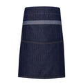 Indigo Denim - Front - Premier Unisex Domain Contrast Denim Waist Apron