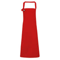 Red - Front - Premier Unisex Calibre Heavy Cotton Canvas Bib Apron