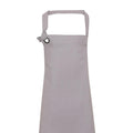 Silver - Back - Premier Unisex Calibre Heavy Cotton Canvas Bib Apron