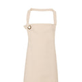 Natural - Back - Premier Unisex Calibre Heavy Cotton Canvas Bib Apron