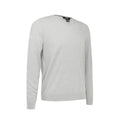 Pearl Blue - Front - Callaway Mens Ribbed V Neck Merino Sweater