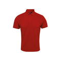 Red - Front - Premier Mens Coolchecker Plus Pique Polo With CoolPlus