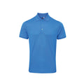 Sapphire - Front - Premier Mens Coolchecker Plus Pique Polo With CoolPlus