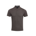 Dark Grey - Front - Premier Mens Coolchecker Plus Pique Polo With CoolPlus