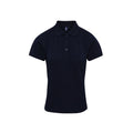 Navy - Front - Premier Womens-Ladies Coolchecker Plus Piqu Polo With CoolPlus