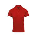 Red - Front - Premier Womens-Ladies Coolchecker Plus Piqu Polo With CoolPlus