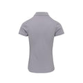 Silver - Back - Premier Womens-Ladies Coolchecker Plus Piqu Polo With CoolPlus