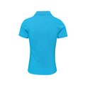 Turquoise - Back - Premier Womens-Ladies Coolchecker Plus Piqu Polo With CoolPlus