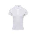 White - Front - Premier Womens-Ladies Coolchecker Plus Piqu Polo With CoolPlus