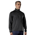 Black Heather - Back - Rhino Mens Hyper Mid Layer Zip Skin Performance Top