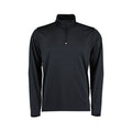 Black Heather - Front - Rhino Mens Hyper Mid Layer Zip Skin Performance Top