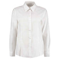 White - Front - Kustom Kit Womens-Ladies Workplace Long Sleeve Oxford Blouse