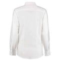 White - Back - Kustom Kit Womens-Ladies Workplace Long Sleeve Oxford Blouse