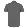 Graphite - Back - Kustom Kit Mens Poplin Short Sleeve Shirt