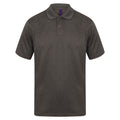 Heather Charcoal - Front - Henbury Mens Coolplus® Pique Polo Shirt