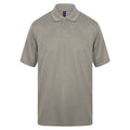 Heather Grey - Front - Henbury Mens Coolplus® Pique Polo Shirt