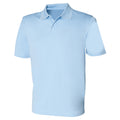 Light Blue - Front - Henbury Mens Coolplus® Pique Polo Shirt