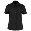 Black - Front - Kustom Kit Womens-Ladies Corporate Oxford Short Sleeved Blouse