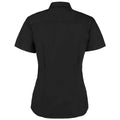 Black - Back - Kustom Kit Womens-Ladies Corporate Oxford Short Sleeved Blouse