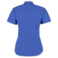 Royal Blue - Back - Kustom Kit Womens-Ladies Corporate Oxford Short Sleeved Blouse