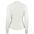 White - Back - Kustom Kit Womens-Ladies Corporate Oxford Long Sleeved Blouse