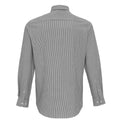 White-Grey - Back - Premier Mens Cotton Rich Oxford Stripe Shirt