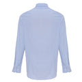 White-Light Blue - Back - Premier Mens Cotton Rich Oxford Stripe Shirt