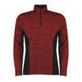 Red-Black - Side - Rhino Mens Jupiter 1-4 Zip Contrast Performance Top