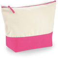 Natural-True Pink - Back - Westford Mill Dipped Base Canvas Accessory Bag (Pack of 2)