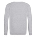 Grey - Back - AWDis Academy Childrens-Kids Crew Neck Raglan School Sweatshirt (Pack of 2)