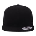 Black - Back - Yupoong Mens The Classic Premium Snapback Cap (Pack of 2)