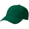 Forest Green - Back - Beechfield Unisex Pro-Style Heavy Brushed Cotton Baseball Cap - Headwear (Pack of 2)