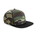 Jungle Camo- Black - Front - Beechfield Camouflage Retro Snapback Cap (Pack of 2)