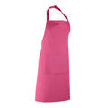 Hot Pink - Back - Premier Ladies-Womens Colours Bip Apron With Pocket - Workwear (Pack of 2)