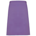 Rich Violet - Front - Premier Ladies-Womens Mid-Length Apron (Pack of 2)